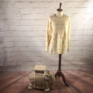 Lou & Grey Textured Swiss Dot Ribbed Sweater